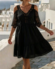 Lisette | Off-Shoulder Kanten Jurkje