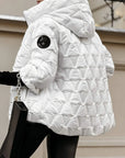Lou | Jas met capuchon en diamanten patchwork