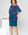 Jolanda - Chique knielange Chiffon Jurk