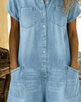 Tine | Spijkerjumpsuit met knoopsluiting aan de voorkant