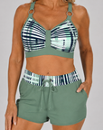 Noortje | Flatterende bikini met hoge taille en ribbels