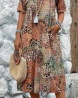 Dorina | V-hals jurk met print