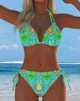 Bikini Kleurrijk Halter Druk