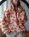 Marcia | Fleece Trui met Revers en Ritssluiting