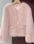 Franca | Fluffy korte jas met knopen