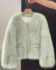 Franca | Fluffy korte jas met knopen