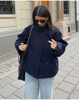 Idske | Oversized korte breasted jas