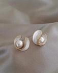 Klassieke Gouden Parel Stud Oorbellen