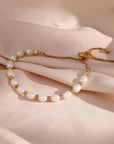 Elegante Parel en Gouden Armband
