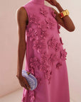 Sofieke - 3D Bloemen Maxi Jurk