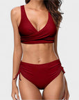 Helena - Hoge Taille Bikin met Kruis Top