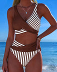 Bikini Kruzende Strepen Gedrukt