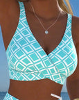 Twee-delig Bikini Met Bh-Snit En Diamantpatroon