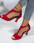 Ciska | Sandalen met hak en open tenen
