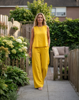 Tineke - Comfortabele set met wijde pijpen en hoogwaardige stof