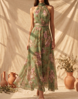 Livia | Maxidress Halter Bloemig Elegant