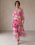 Hazel | Wikkeljurk met bloemenprint