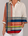Joan™ | Artistieke Patroon Blouse | Lichte Blouse met Lenteprints en Ademend Comfort