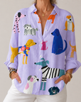 Rachel™ | Bloom Meadow Blouse | Lichte blouse met lentepatronen en comfortabele pasvorm