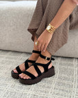 Sandalen "ILENA" ZWART