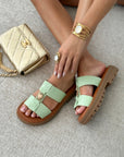 Sandalen "JADE" GROEN WATER