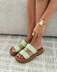 Sandalen "JADE" GROEN WATER