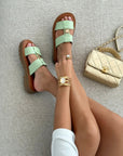 Sandalen "JADE" GROEN WATER