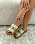 Sandalen "JADE" GROEN WATER
