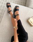 Sandalen « ZEBRA » ZWART
