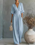 Saskia | Elegante Wide-Leg Jumpsuit met Diepe V-Hals