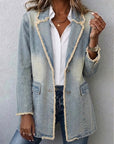 Dionne™ | Oversized Blazer Bordo Grezzo