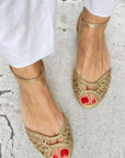 Isadora | Gouden gevlochten sandalen