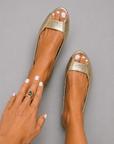 Adelina | Gouden sandalen, comfortabel en elegant