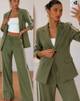 Charlotte | Tweedelige Blazer Set met Palazzo Broek