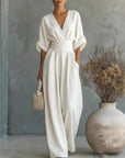 Combinatie Margot — hoge taille, brede benen