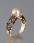 Tijdloze Vintage Parel Gouden Ring