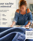 Nathalie - Jumpsuit met open schouders, wijde pijpen en zakken
