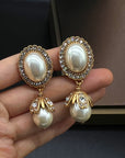 Vintage Parels Frame Oorbellen