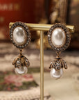 Vintage Parels Frame Oorbellen