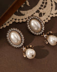 Vintage Parels Frame Oorbellen