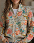 Xanthe™ | Vintage Bloemen Tuinprint Zip Vest