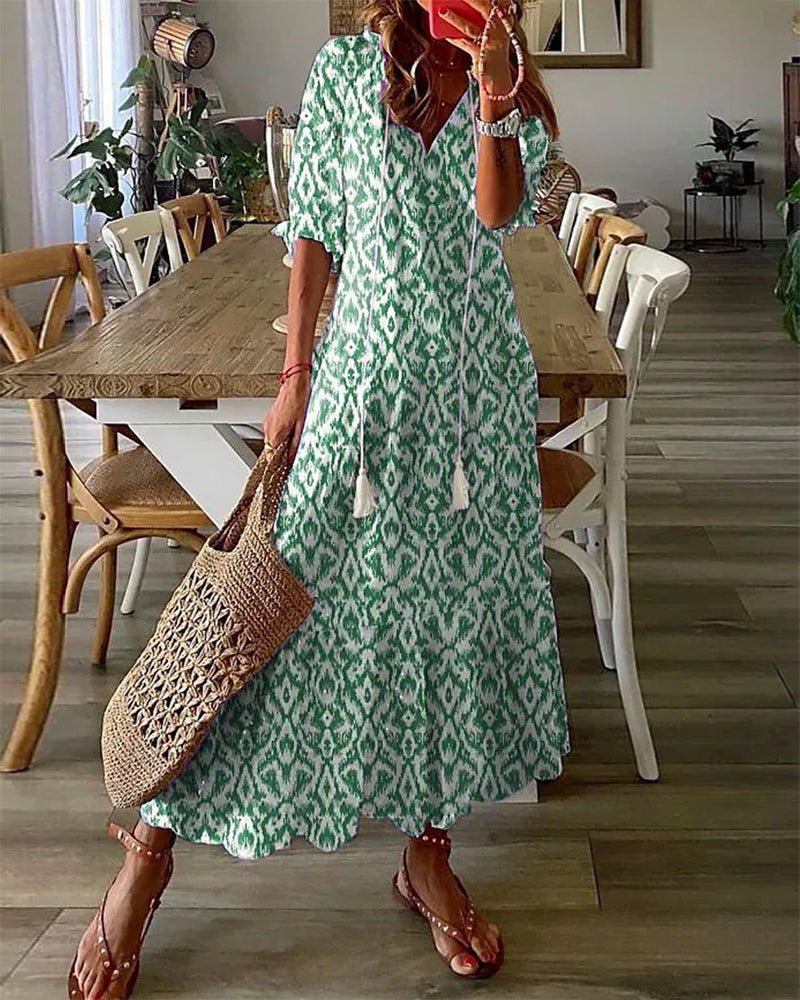 Luna | Midi jurk in een ontspannen boho-stijl