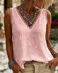 Marjet | Kanten Tanktop met V-hals