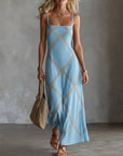 Vittoria – Geometrisch Zwart Camel Jurk