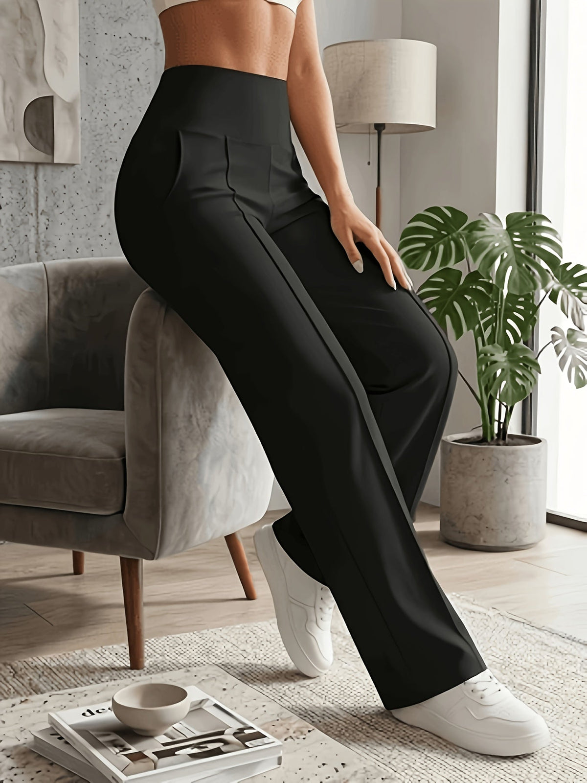 Fee | Comfortabele Wide-Leg Broek met Hoge Taille