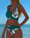Bikini Contrastkleur Mode Bloem