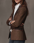 Consuelo | Blazer met Visgraatpanelen