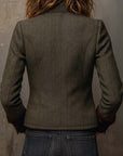 Dolores | Blazer van Sarga met Contrasterende Bies