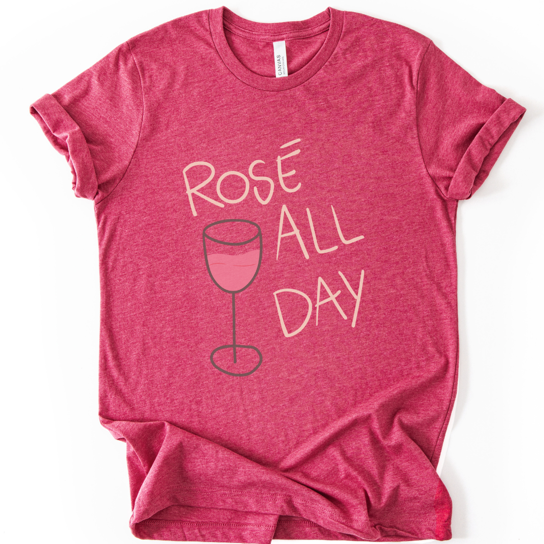 Rose All Day - Bella Canvas Super Zachte Standaard Fit T-shirt