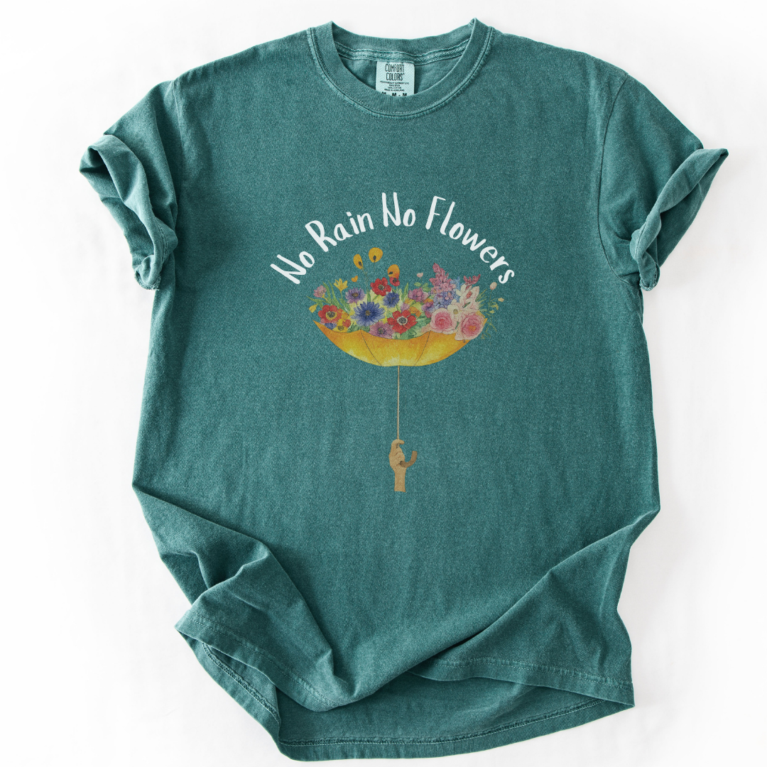 Geen Regen Geen Bloemen - Comfort Colors Relaxed Fit Premium T-shirt